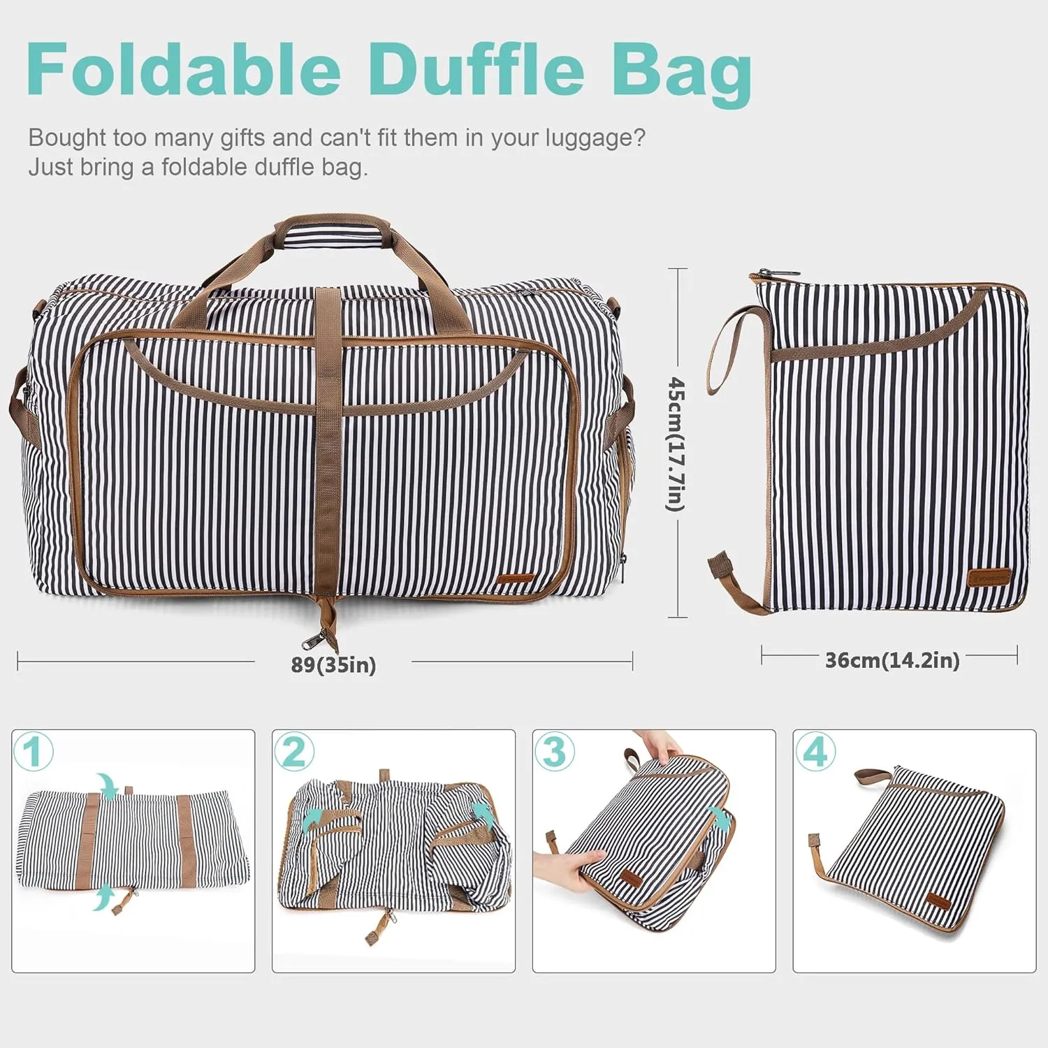 150L Duffle Bag for Travel, Extra Large Foldable Waterproof Travel Duffel Bags Weekender Overnight Bag for Men and Women with Shoe Compartment