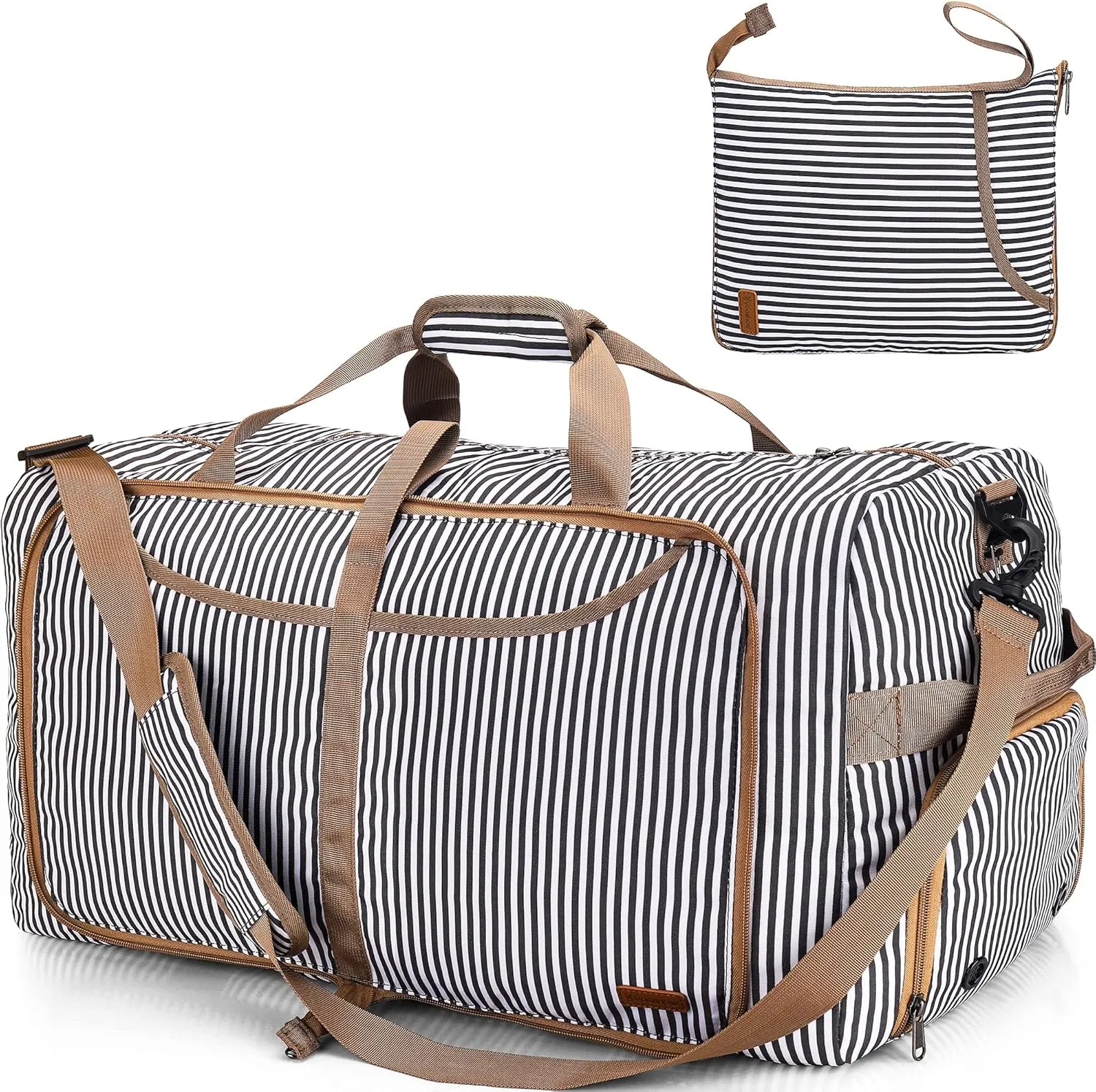 150L Duffle Bag for Travel, Extra Large Foldable Waterproof Travel Duffel Bags Weekender Overnight Bag for Men and Women with Shoe Compartment
