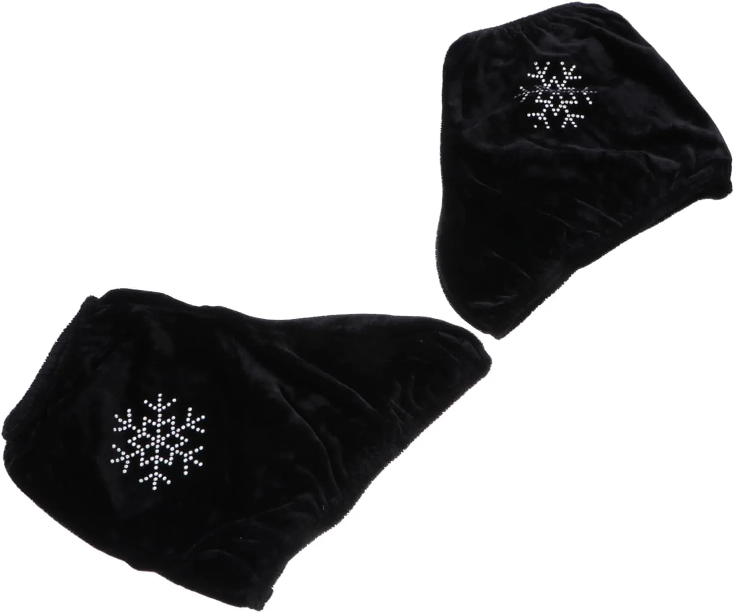 1Pair Elastic Ice Skate Boot Covers Soft Figure Skating Shoe Sleeves with Rhinestones for Skating Events and Parties