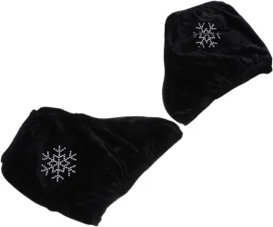 1Pair Elastic Ice Skate Boot Covers Soft Figure Skating Shoe Sleeves with Rhinestones for Skating Events and Parties