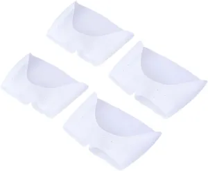 2 Pair Toe Shoe Cover with Hole Open Toe Sleeves for Forefoot Cushioning Non Slip Foot Covers for Runners Ballet Hiking and More White