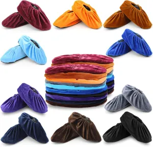 20 Pairs Reusable Non Slip Shoe Covers, Universal Soft Washable Thickened Foot Boot Shoe Covers for Interior, office, cleaning