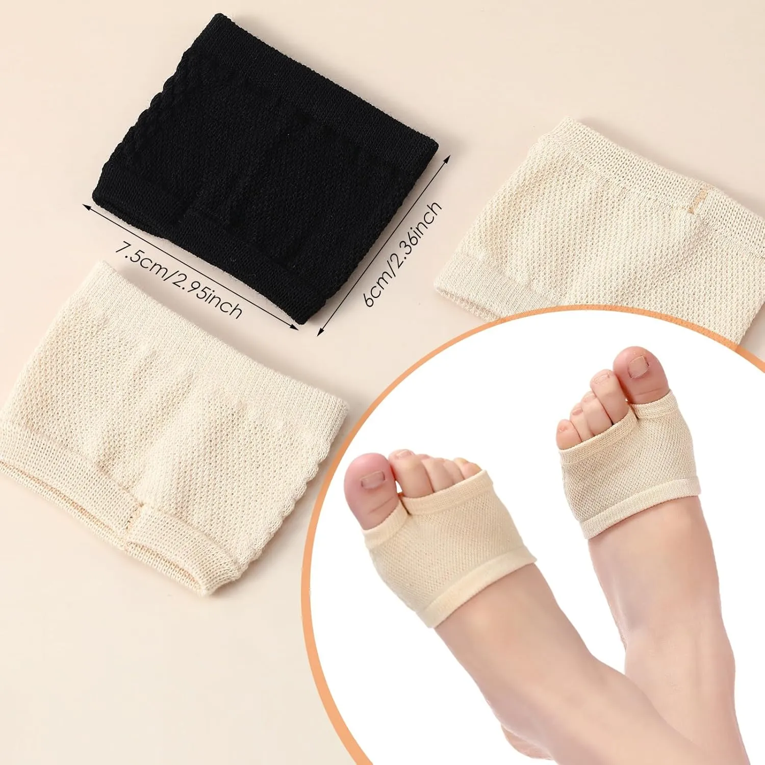 20 Pairs Women Open Toe Socks Sandal Half Sock for Slide Mules Clogs Slippers Cotton Toeless Sock Liner 5-9