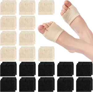20 Pairs Women Open Toe Socks Sandal Half Sock for Slide Mules Clogs Slippers Cotton Toeless Sock Liner 5-9
