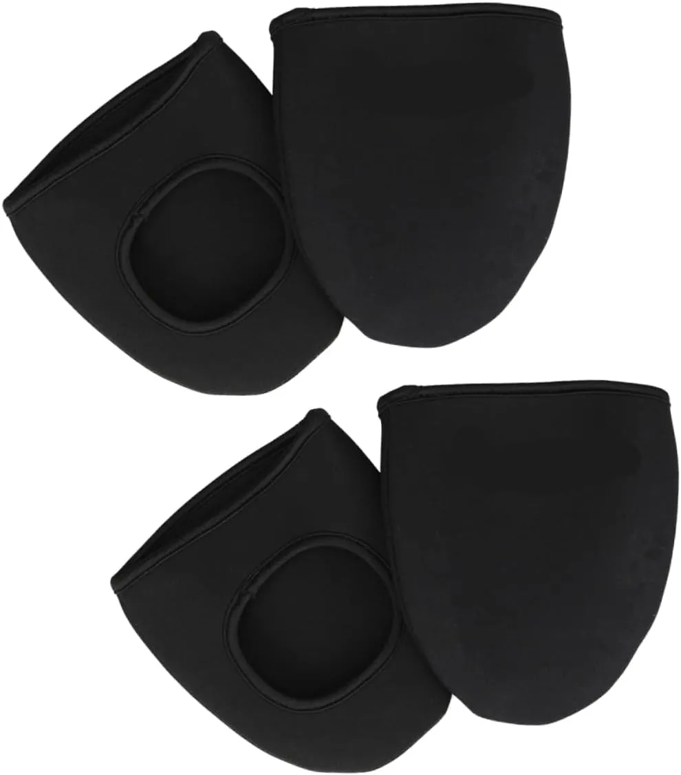 2Pairs Cycling Shoe Covers Windproof and Heat Preserving Overshoes for Outdoor Cycling Activities and Easy to Wear Cycling Accessory for All Black