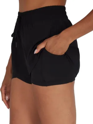 90 Degree By Reflex Lightweight Workout Shorts 2 in 1 Running Yoga Gym Shorts with Inner Biker Short Pockets