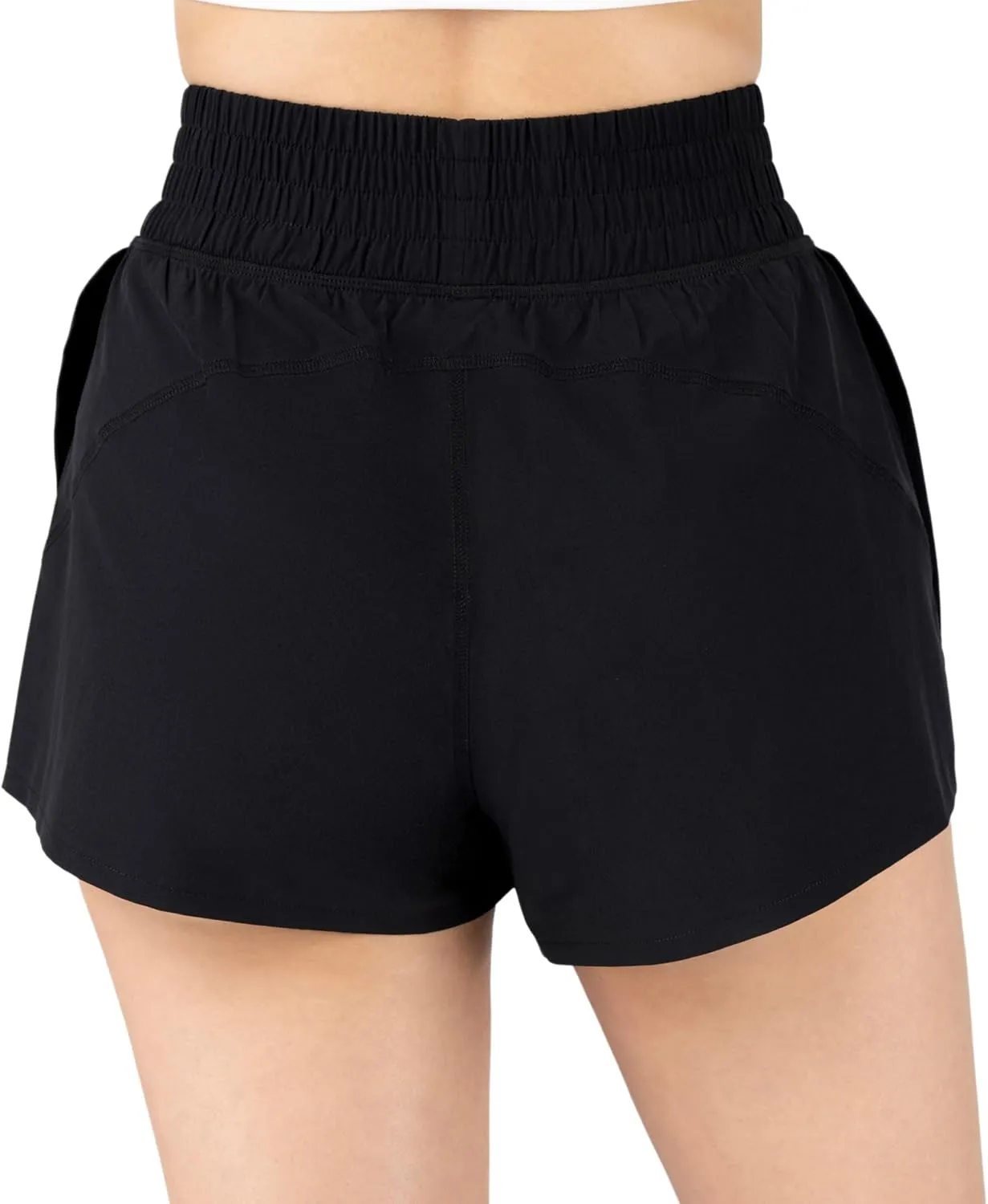 90 Degree By Reflex Lightweight Workout Shorts 2 in 1 Running Yoga Gym Shorts with Inner Biker Short Pockets