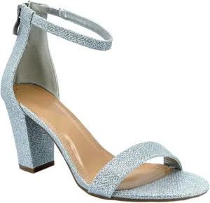 ABSOLEX Women Ankle Wrap Strap Open Toe Medium Heel Shoe