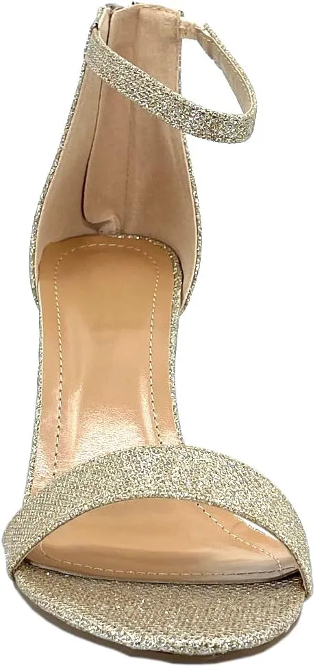 ABSOLEX Women Ankle Wrap Strap Open Toe Medium Heel Shoe