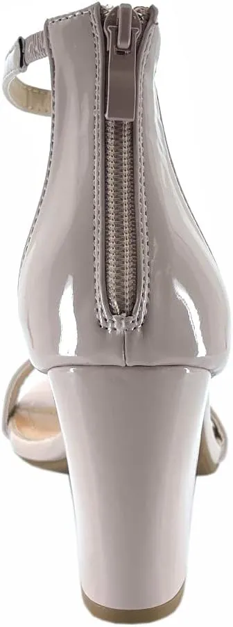 ABSOLEX Women Ankle Wrap Strap Open Toe Medium Heel Shoe