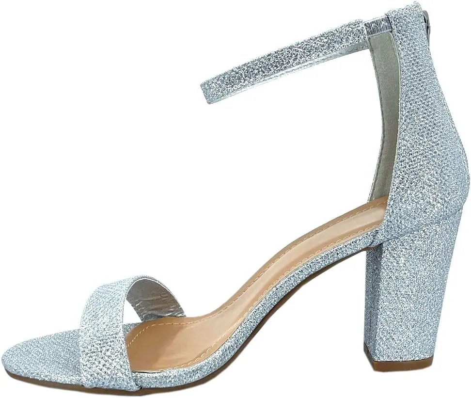ABSOLEX Women Ankle Wrap Strap Open Toe Medium Heel Shoe