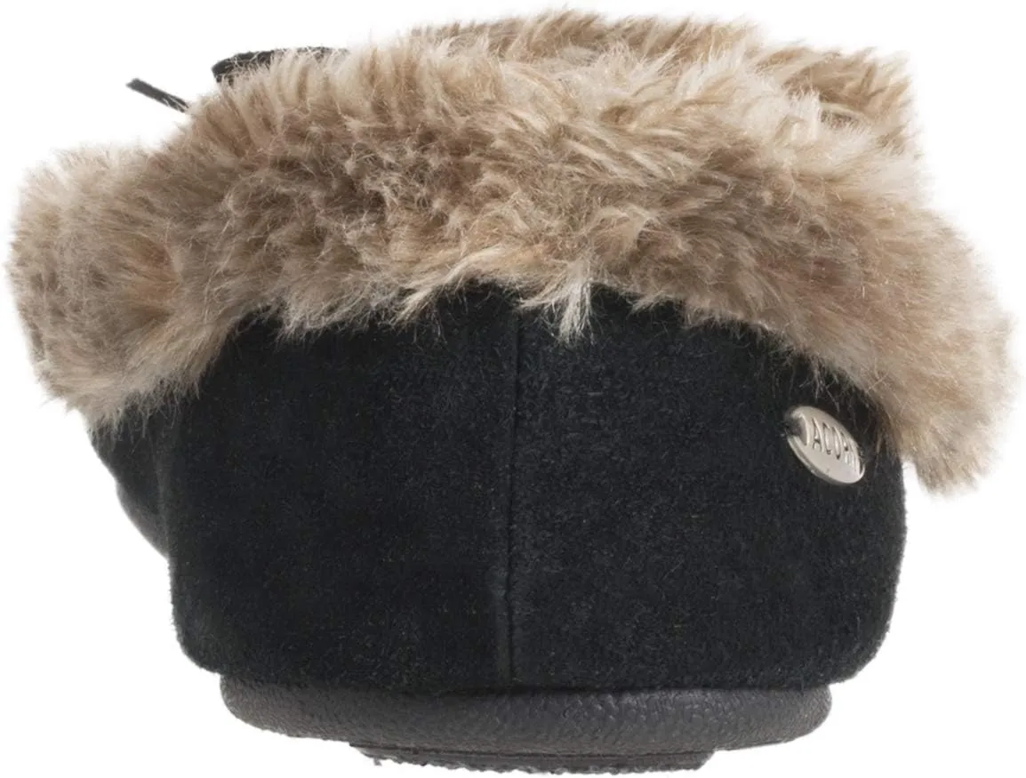 Acorn Women's Cozy Faux Fur Moc Slipper with memory foam and plush suede upper