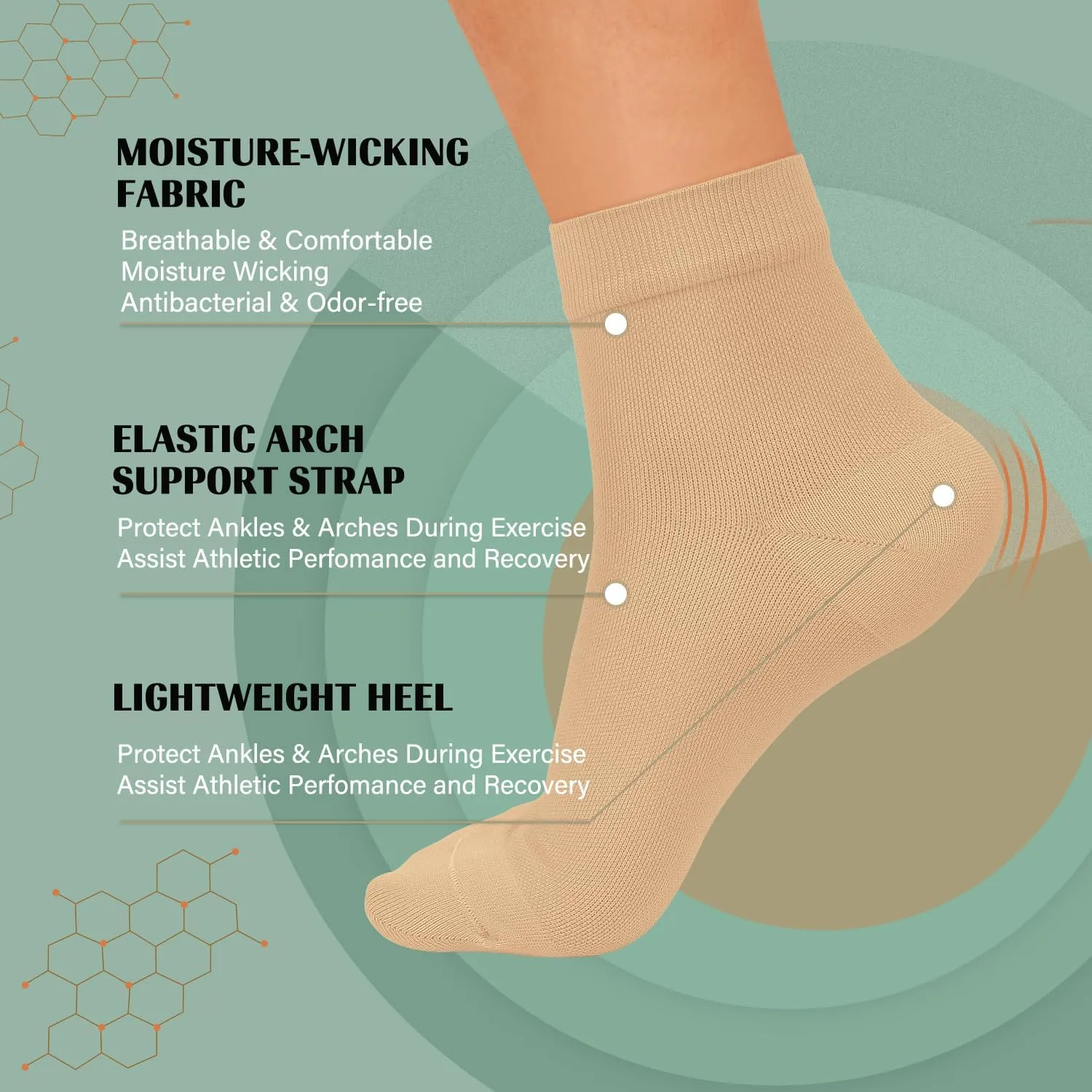 ACTINPUT 2 Pack Ankle Brace Compression Sleeve 8-15 mmHg Open Toe Сompression Socks Women&Men for Swelling,Plantar Fasciitis,Sprain Black XXL