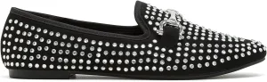 ADAMUMU Rhinestone Flats for Women Sparkly Crystals Ballerina Shoes Crystals Sparkly Mary Jane Flats Round Toe Buckle Strap Design Comfortable and Non Slip Sole Flat for Daily Wear and Work
