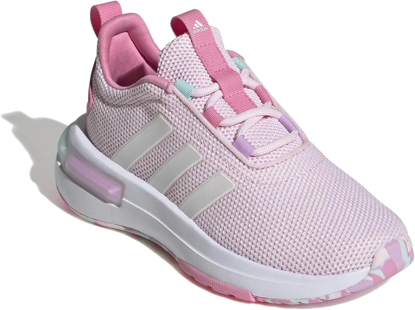adidas Racer TR23 Sneaker, Clear Pink/Zero Metallic/Bliss Pink, 6 US Unisex Big Kid