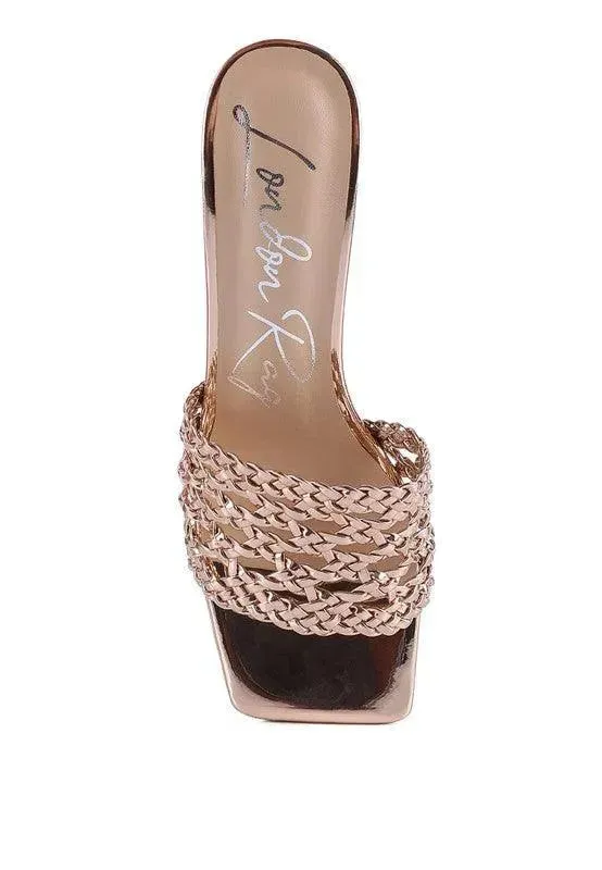 Adorbs Braided Straps Slider Sandals-Rag & Co