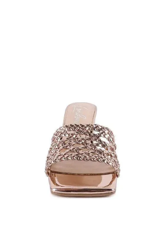 Adorbs Braided Straps Slider Sandals-Rag & Co