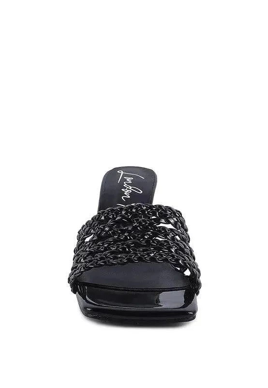 Adorbs Braided Straps Slider Sandals-Rag & Co