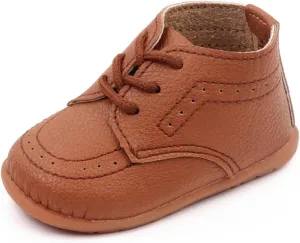 AGJ Baby Boys Girls Oxford Dress Shoes Infant Toddler PU Leather Soft Sole Wedding Walking Non-Slip Shoe