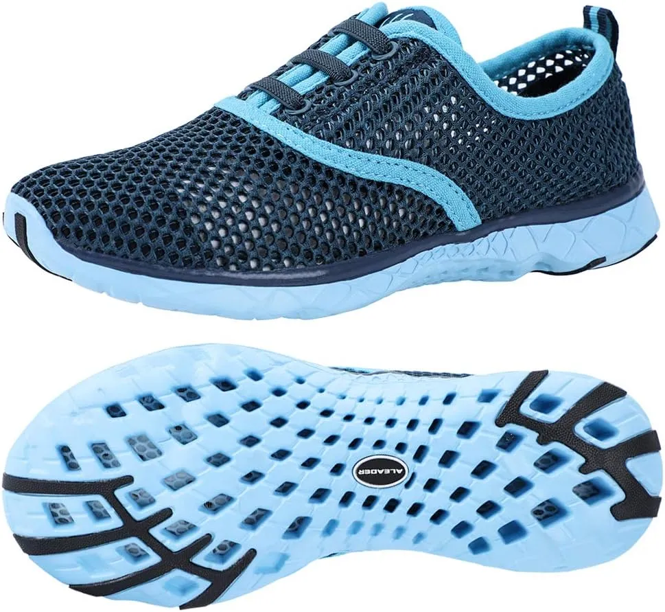 ALEADER Women's Lightweight Aqua Water Shoes Slip-on Quick Drying Swim Shoes