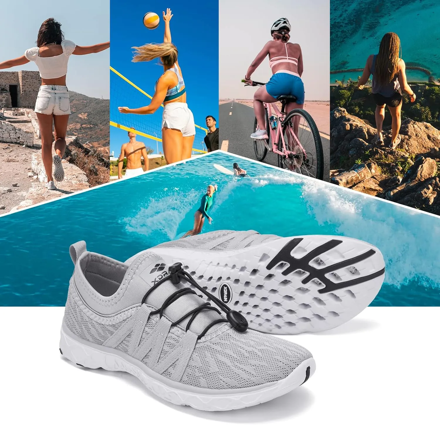 Aleader Women's Mesh Slip On Water Shoes