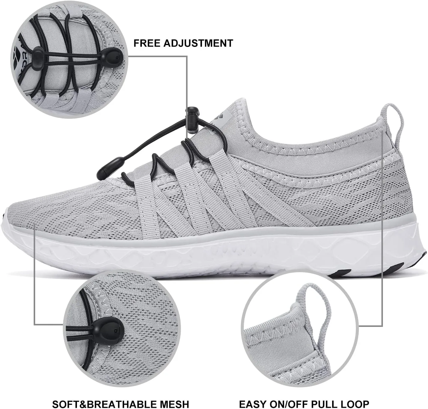 Aleader Women's Mesh Slip On Water Shoes