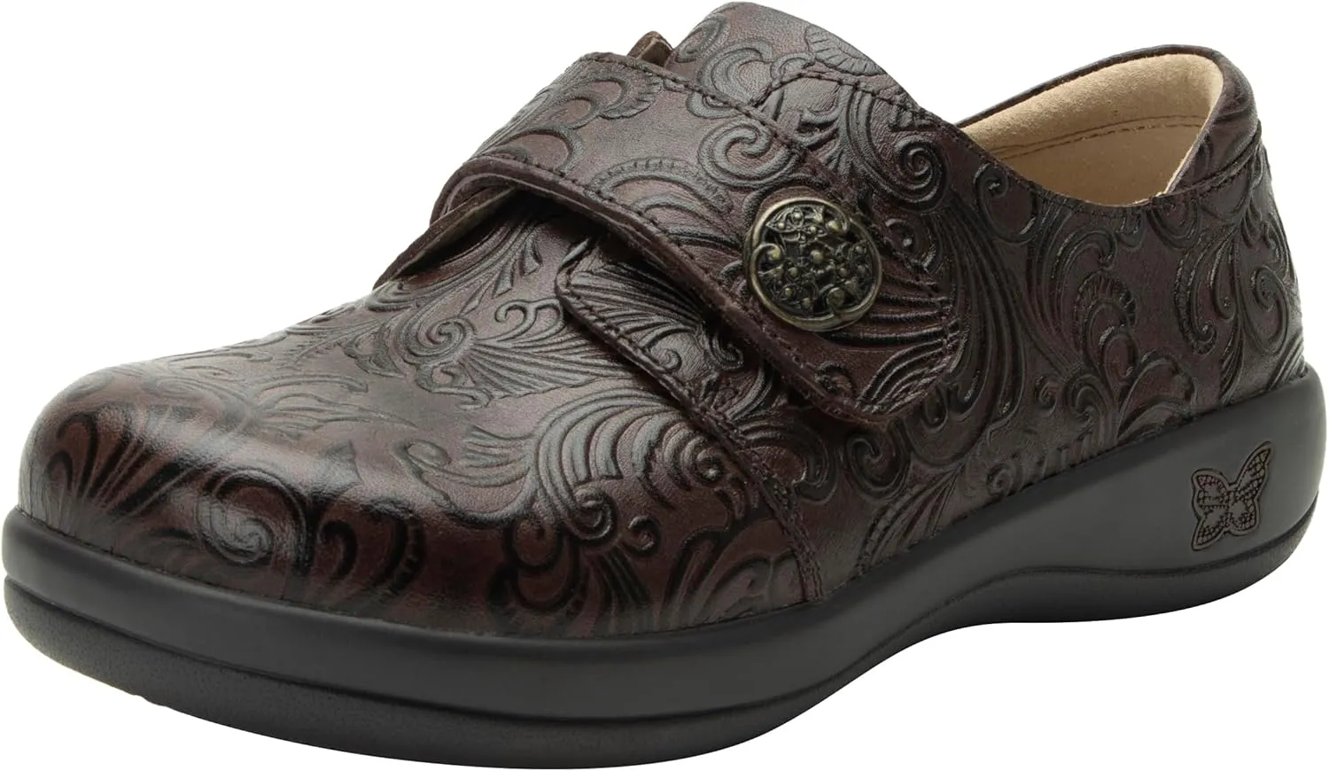 Alegria Women's Joleen Espresso Gale Comfort Leather Slip On Shoes 9.5-10 M US