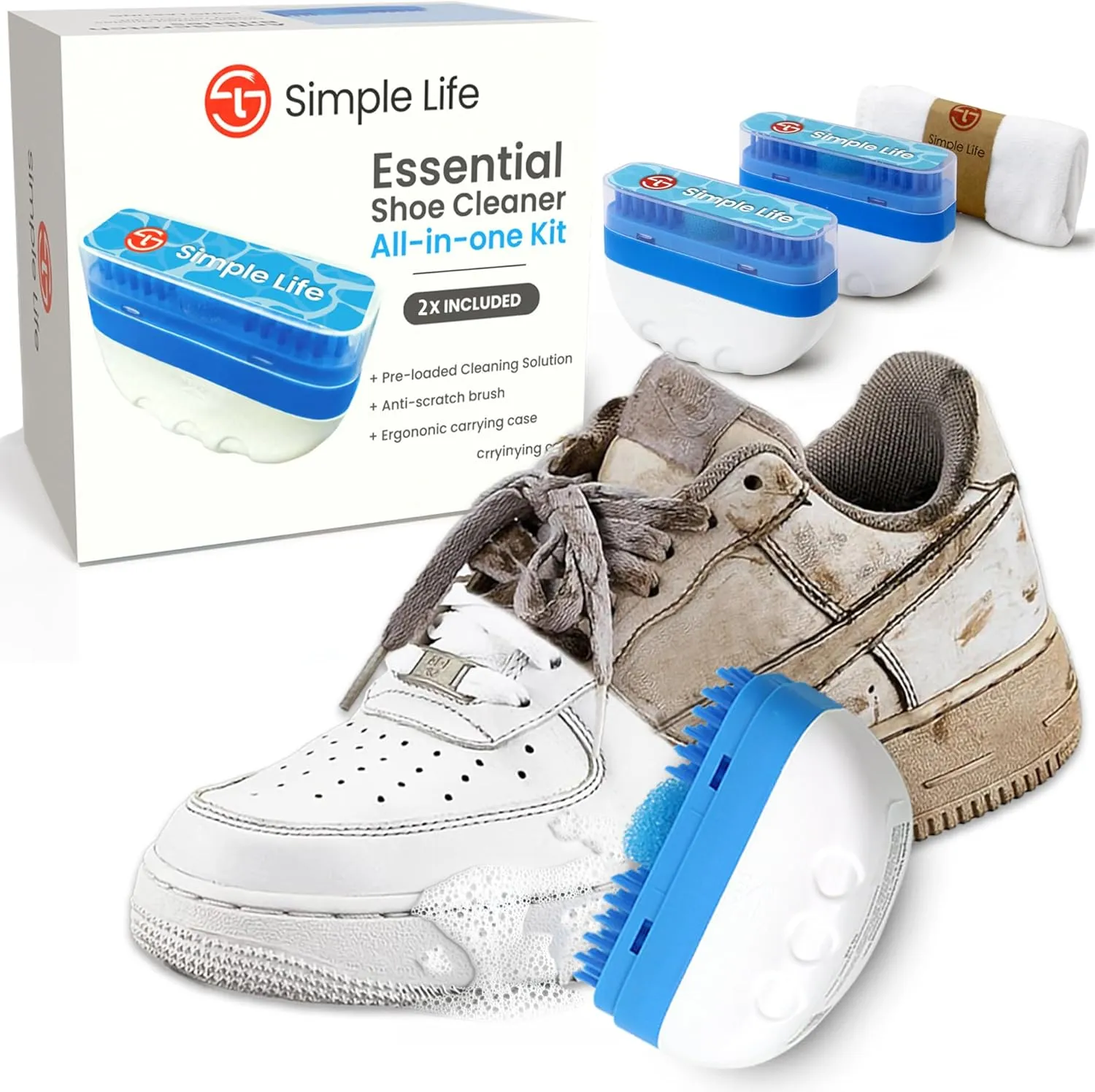 All-in-1 Sneaker Cleaner Kit | Sneaker Cleaner, White Shoe Cleaner, Tennis Shoe Cleaner | Travel Shoe Cleaner