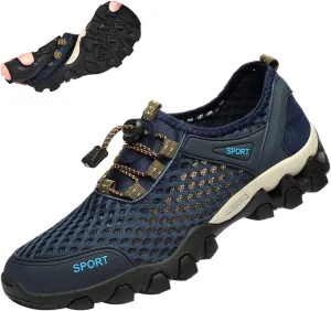 AngryMonkey Men's Quick Drying Hiking Wading Shoes,Comfort Breathe Mesh Arch Support Non-Slip Softsole Outdoor Travel Sneakers