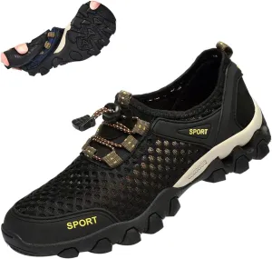AngryMonkey Men's Quick Drying Hiking Wading Shoes,Comfort Breathe Mesh Arch Support Non-Slip Softsole Outdoor Travel Sneakers