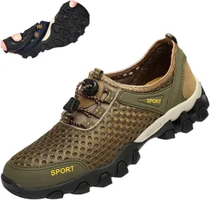 AngryMonkey Men's Quick Drying Hiking Wading Shoes,Comfort Breathe Mesh Arch Support Non-Slip Softsole Outdoor Travel Sneakers