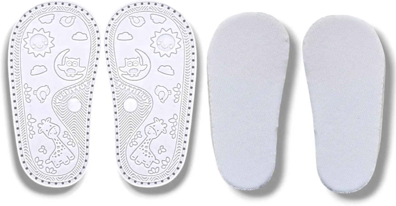 Ann G Perforated Baby Shoe Soles with Pure EVA Inner Soles, Soft, Flexible, Nonslip, Comfortable, Crochet Accessories, Babies First Shoes