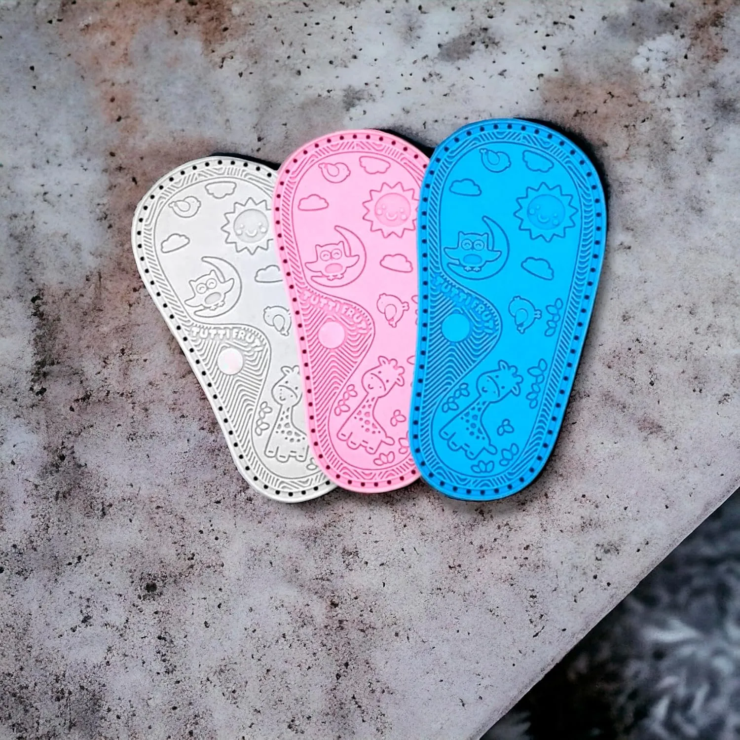 Ann G Perforated Baby Shoe Soles with Pure EVA Inner Soles, Soft, Flexible, Nonslip, Comfortable, Crochet Accessories, Babies First Shoes