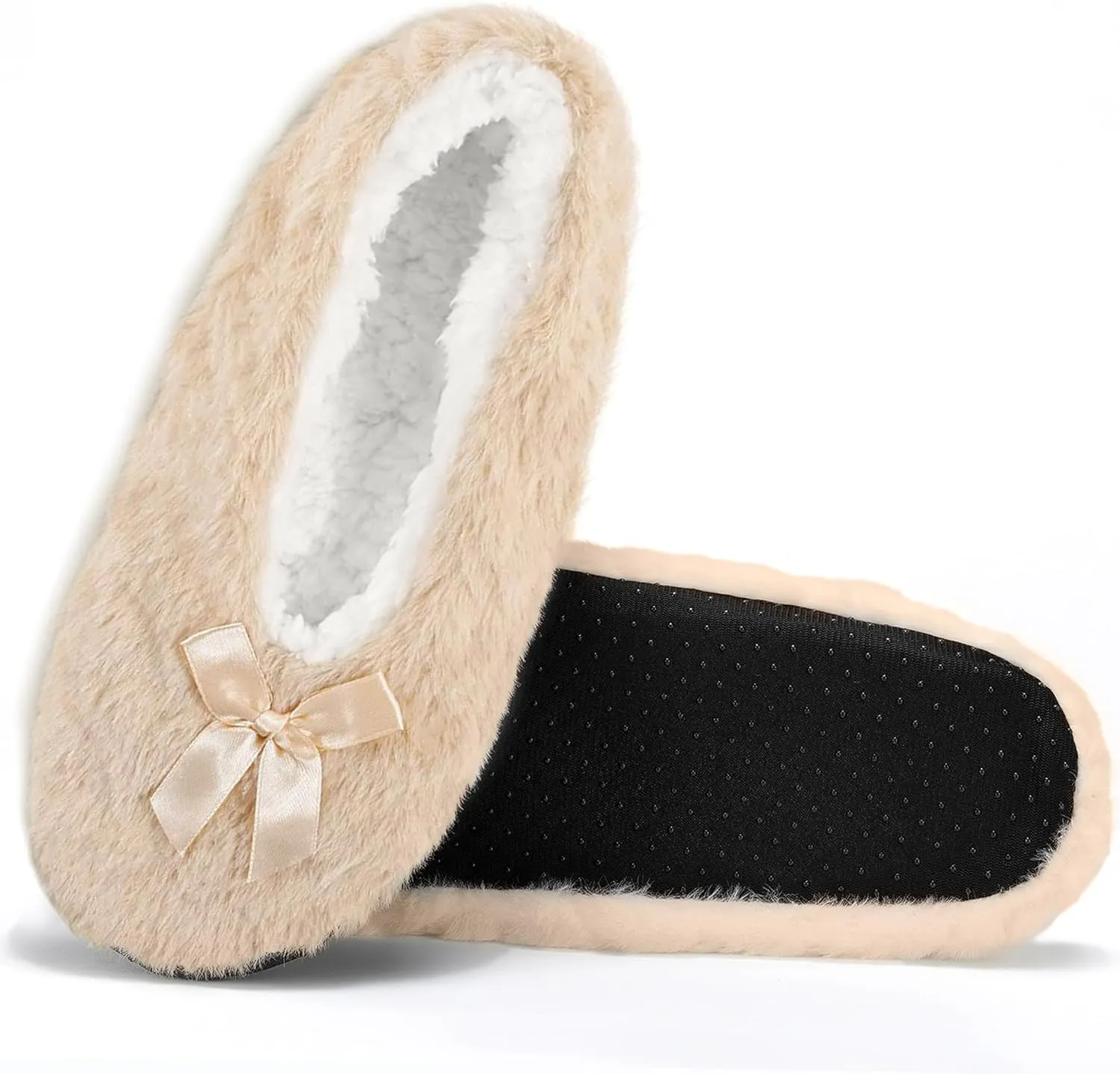 AONTUS Ladies Cute Slippers Winter Plush Buddies Slippers for Women Super Soft