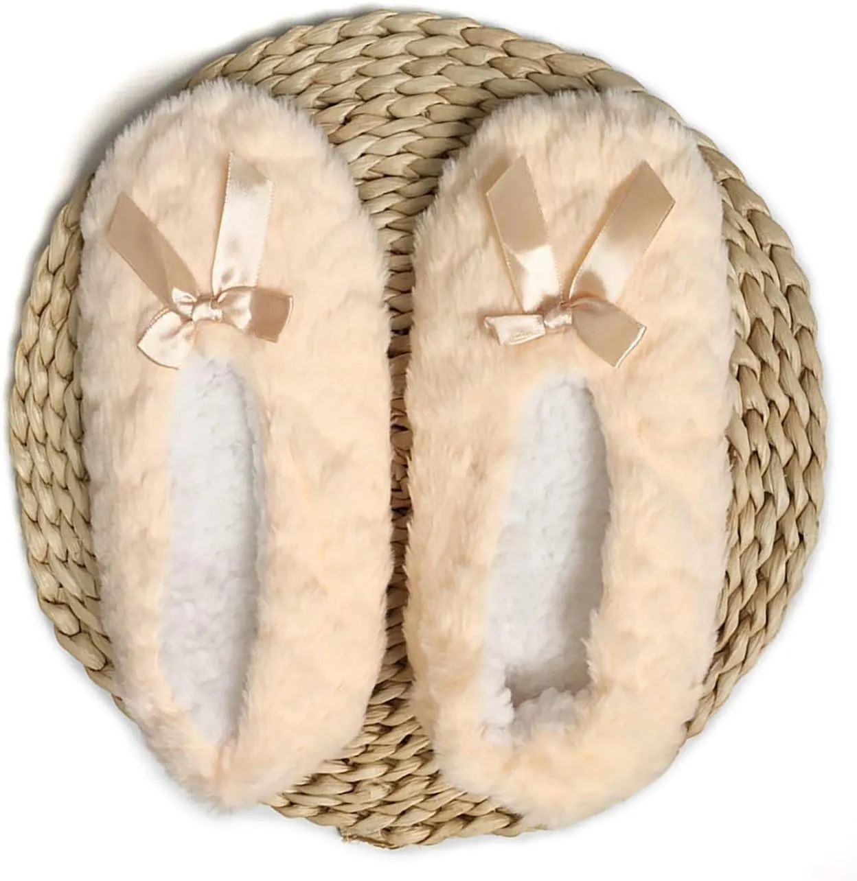 AONTUS Ladies Cute Slippers Winter Plush Buddies Slippers for Women Super Soft