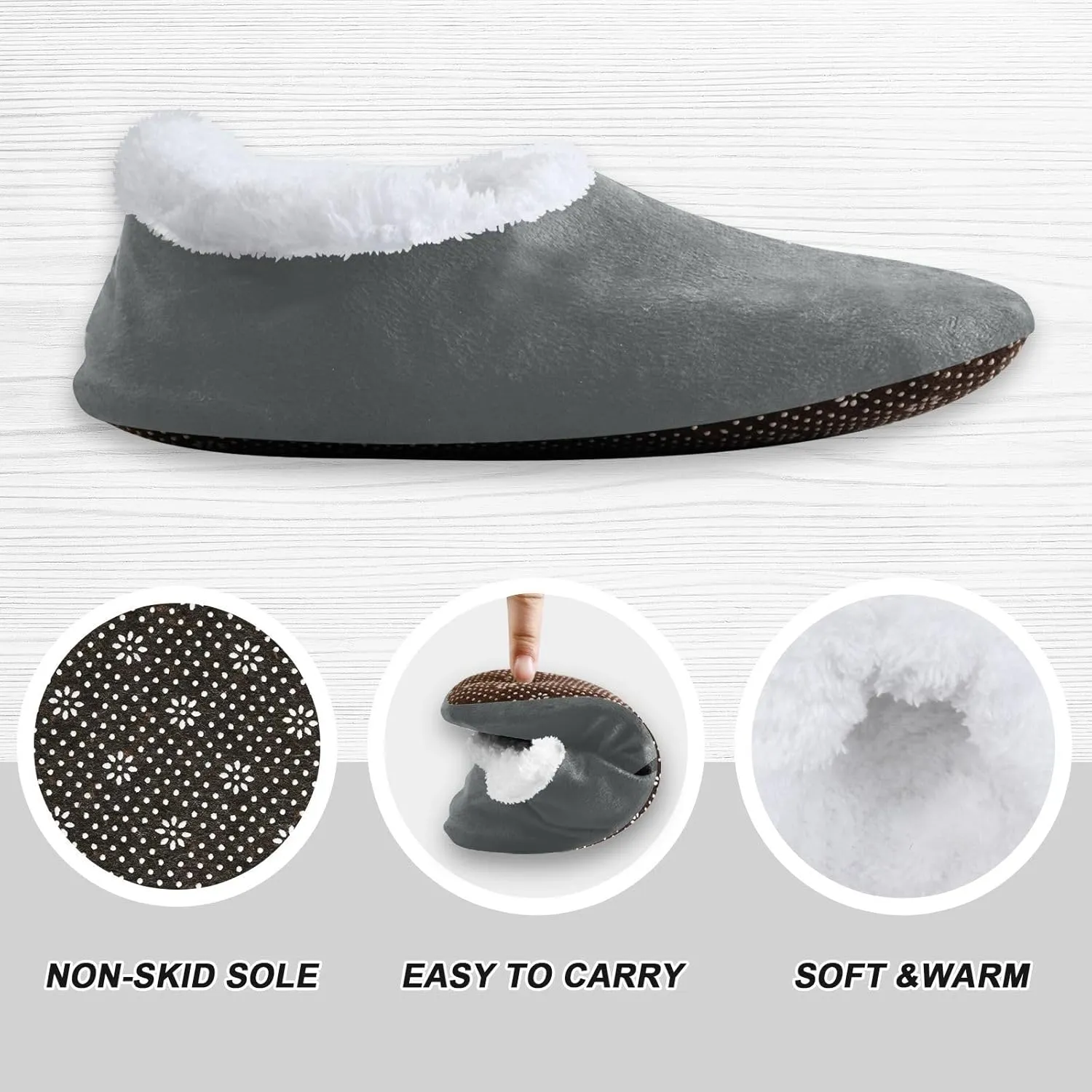 Aqua House Slippers Non-Slip Soft Bedroom Slippers for Men Bedroom