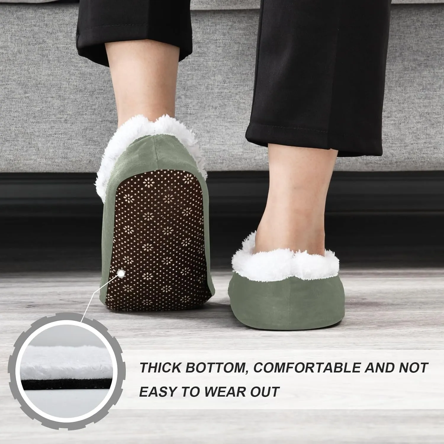 Aqua House Slippers Non-Slip Soft Bedroom Slippers for Men Bedroom