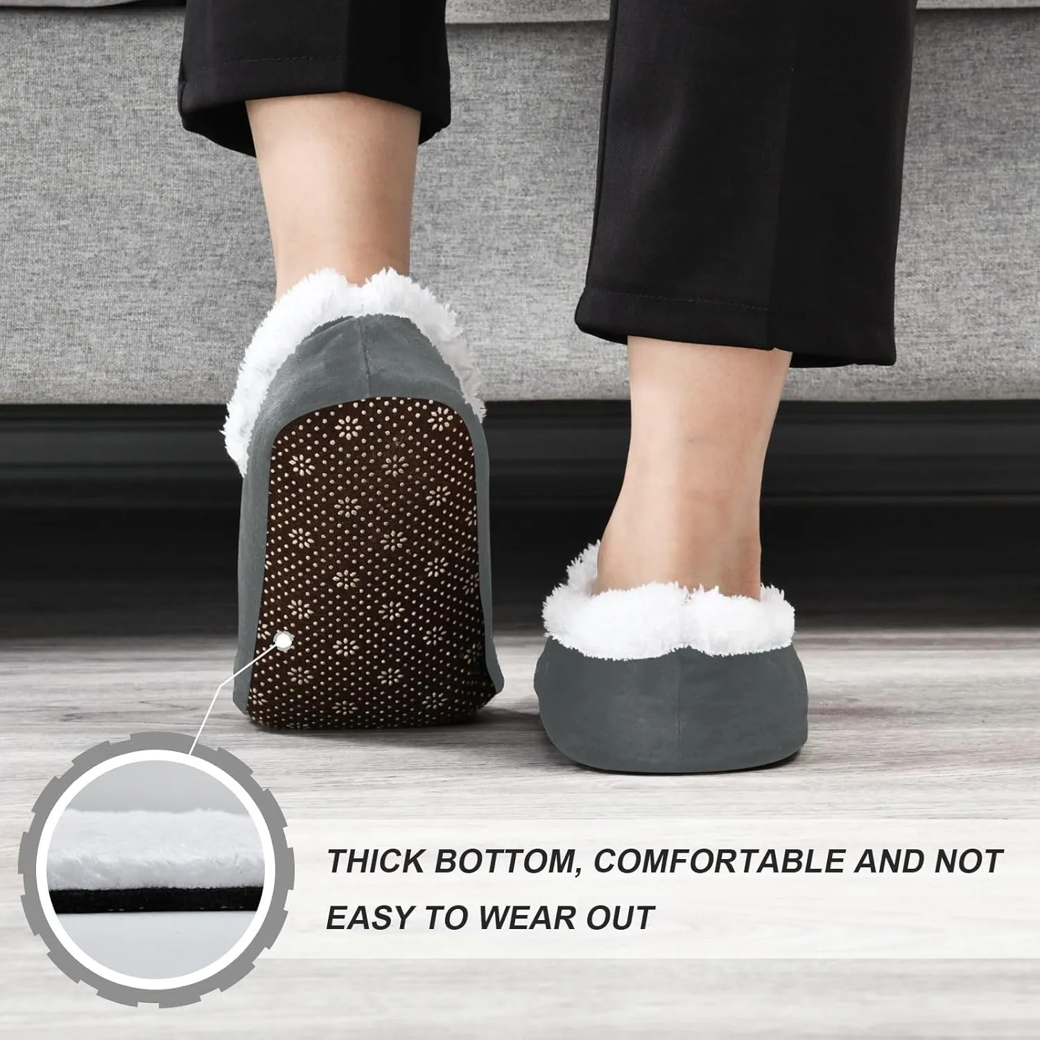 Aqua House Slippers Non-Slip Soft Bedroom Slippers for Men Bedroom