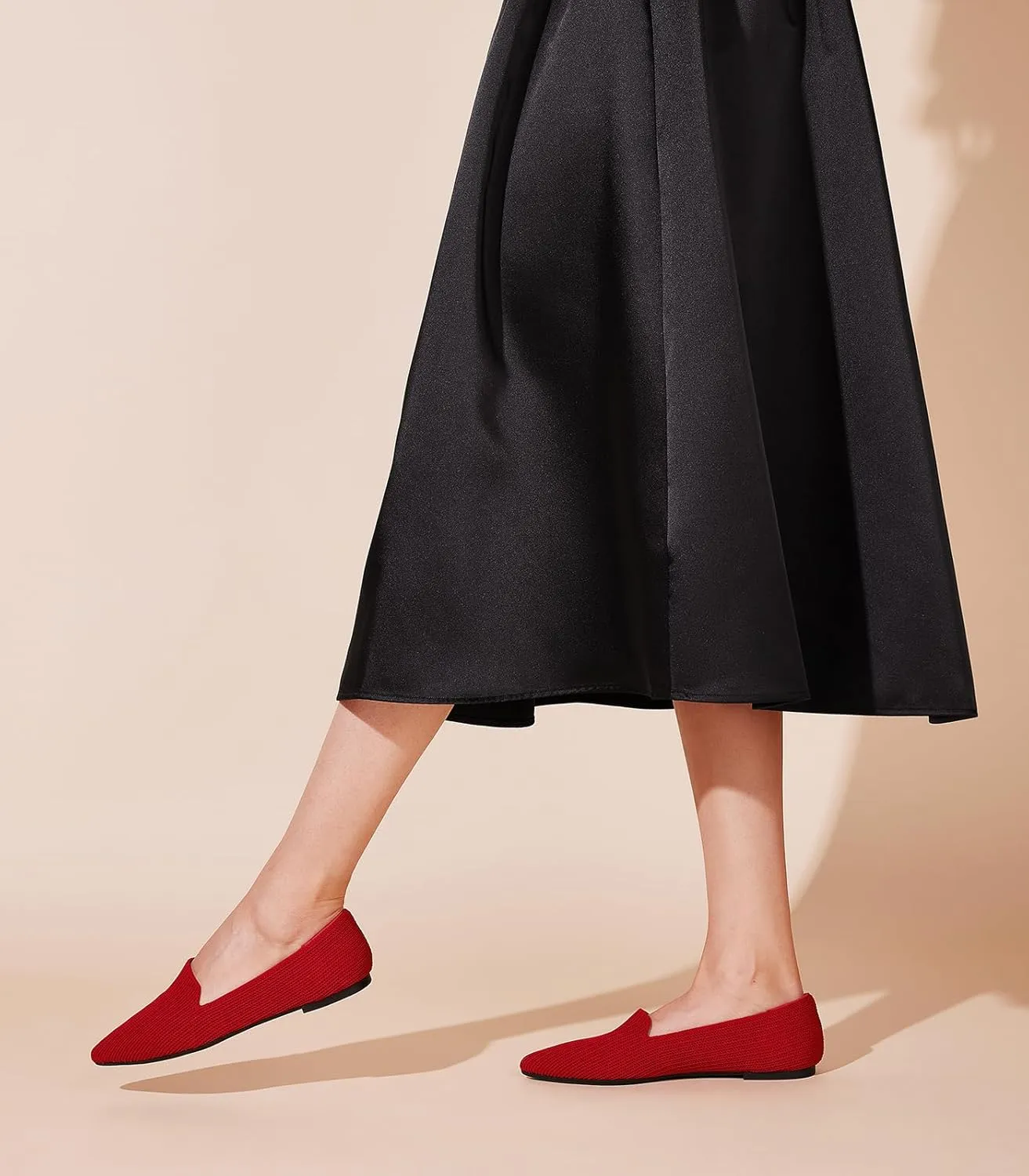 Arromic Women Loafers Flats Comfortable Pointed Toe Loafer Flat Washable Knit Slip On Women Flats for Office Work Casual