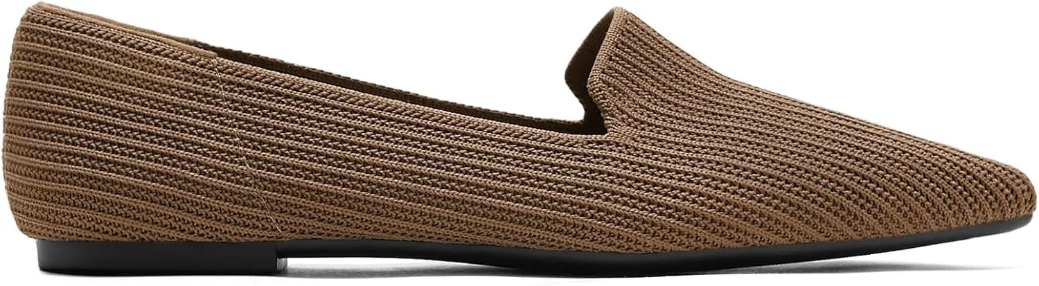 Arromic Women Loafers Flats Comfortable Pointed Toe Loafer Flat Washable Knit Slip On Women Flats for Office Work Casual