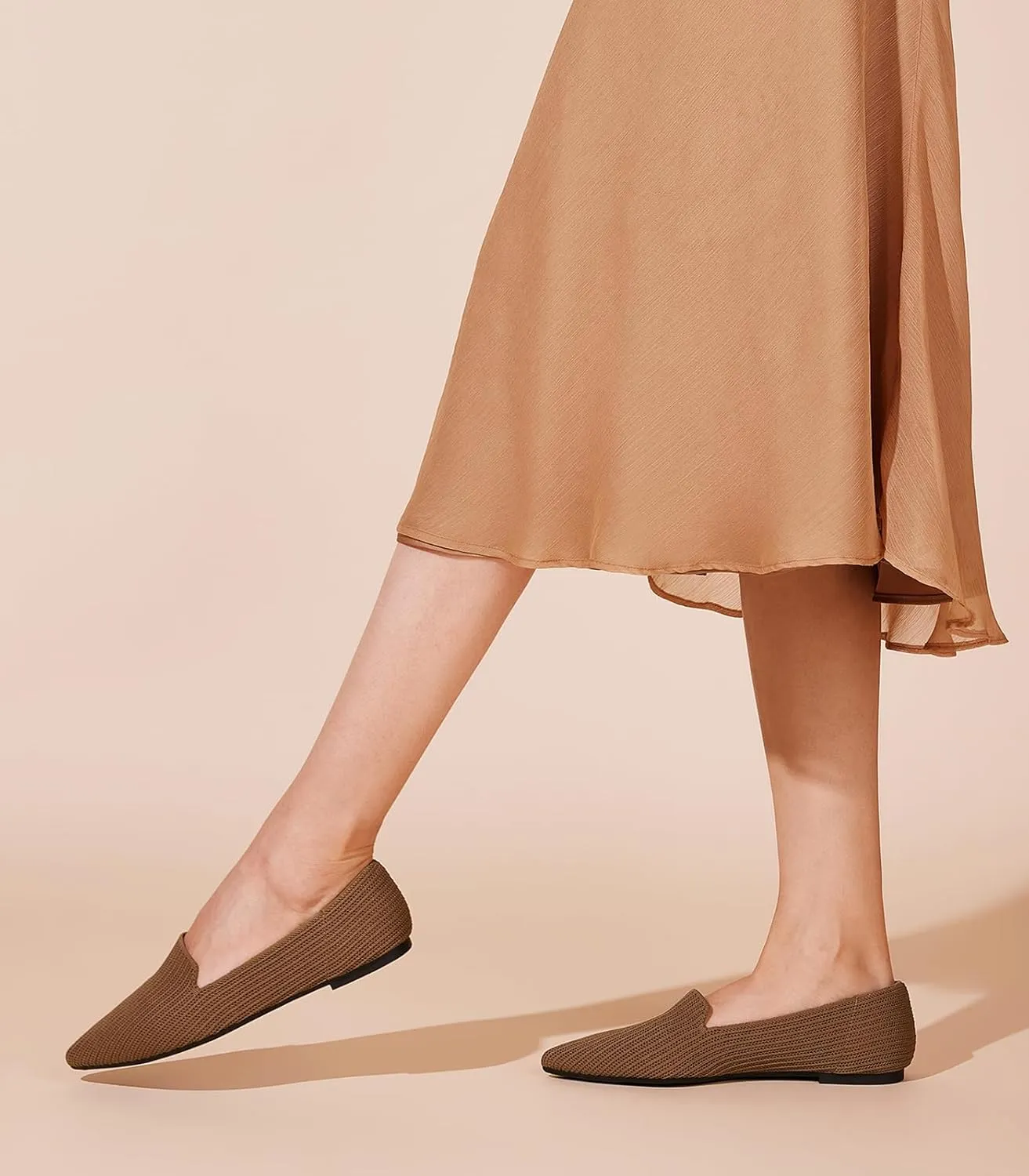Arromic Women Loafers Flats Comfortable Pointed Toe Loafer Flat Washable Knit Slip On Women Flats for Office Work Casual