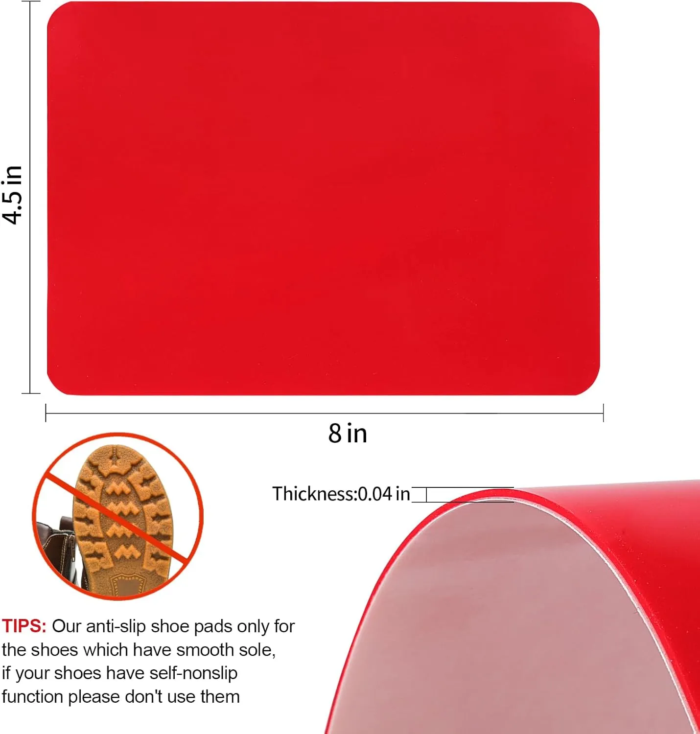 Ashoeset Red Bottoms Shoe Sole Protector, 6 Pcs Self-Adhesive Bottom Protector for Christian Louboutin High Heels, Replacement for Louboutin Shoes