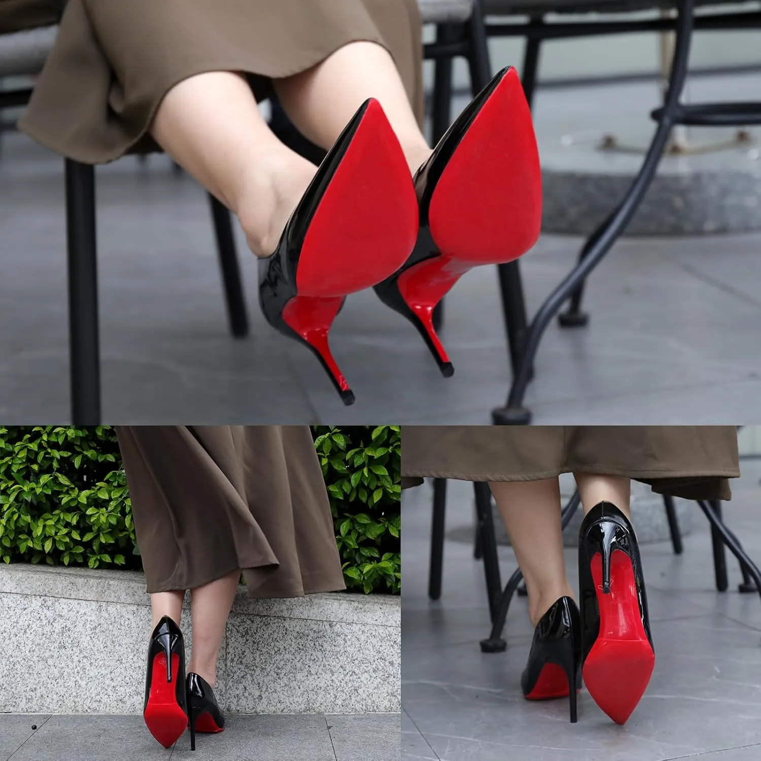 Ashoeset Red Bottoms Shoe Sole Protector, 6 Pcs Self-Adhesive Bottom Protector for Christian Louboutin High Heels, Replacement for Louboutin Shoes