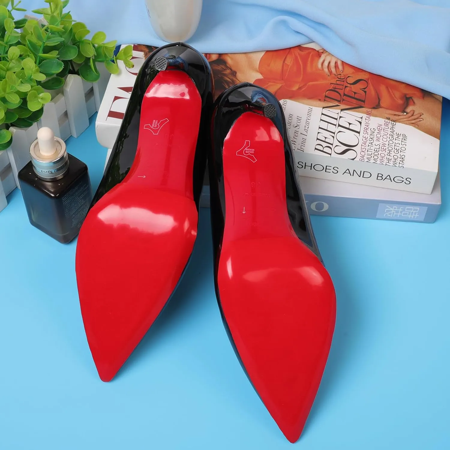 Ashoeset Red Bottoms Shoe Sole Protector, 6 Pcs Self-Adhesive Bottom Protector for Christian Louboutin High Heels, Replacement for Louboutin Shoes