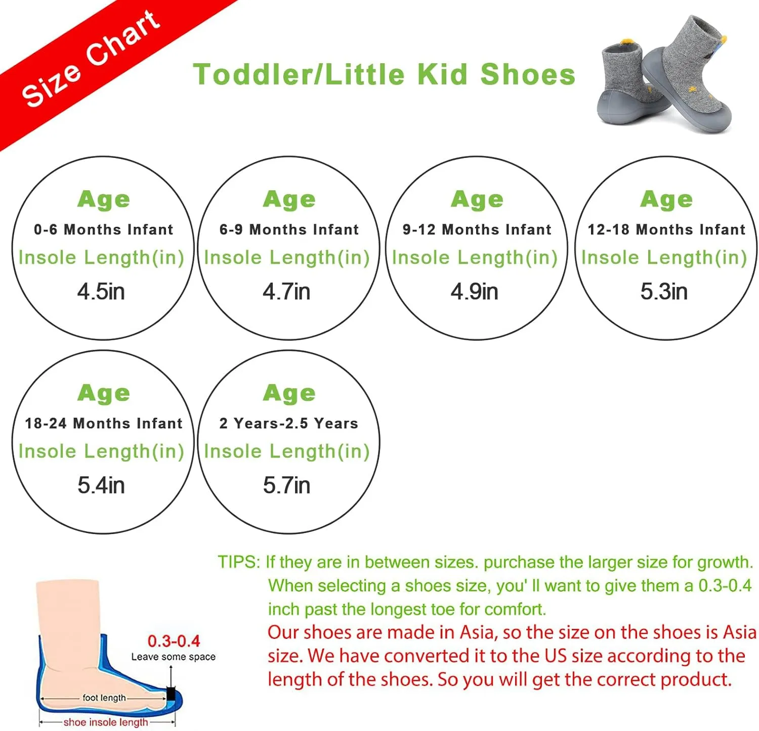 Baby Sock Shoes Toddler Cartoon Soft Rubber Sole Non Slip Indoor Floor Slipper for Infant Boys Girls