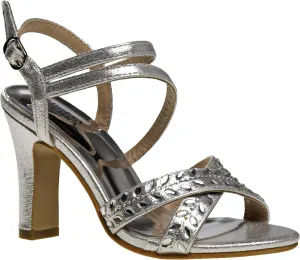 Badgley Mischka Strappy Open Toe Metallic Girls Shoe