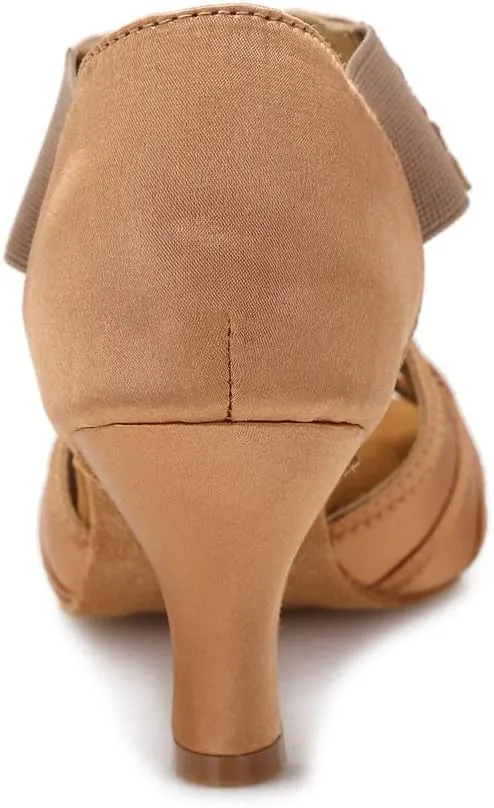 Ballroom Dance Shoes Women Latin Salsa Practice Dancer Shoes 2.5'' Heels YT02