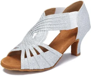 Ballroom Dance Shoes Women Latin Salsa Practice Dancer Shoes 2.5'' Heels YT02
