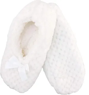 BambooMN Adult Super Soft Warm Cozy Fuzzy Soft Touch Sleeper Slippers Non-Slip Lined Socks