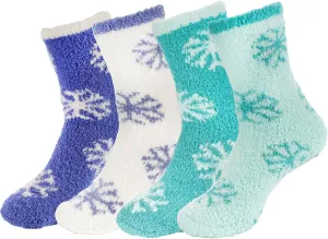 BambooMN Super Soft Warm Fuzzy Stripe/Polka Dot/Gradient/Snowflake Socks
